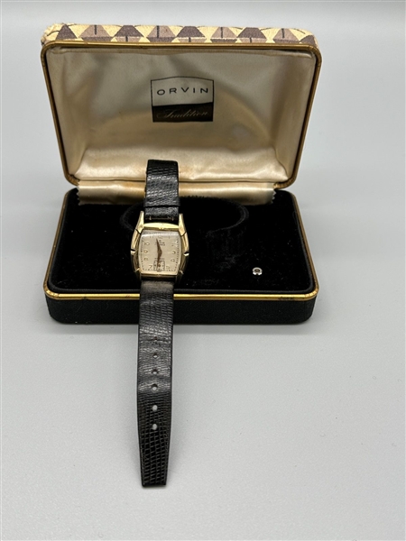 Orvin FHF710 17 Jewel Gold Filled Wrist Watch in Original Box