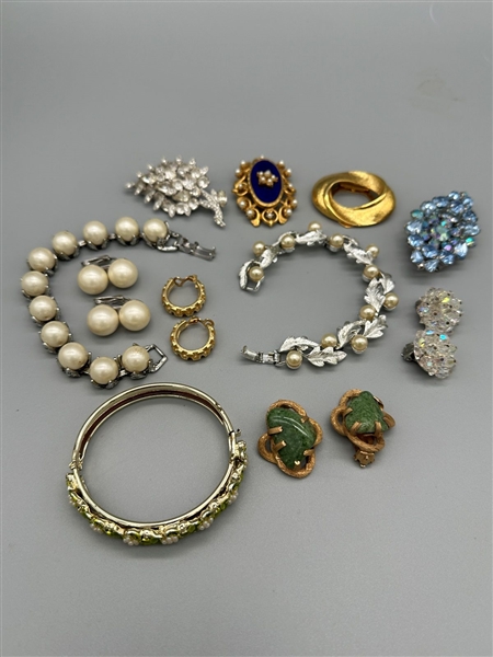 Group of Signed Costume Jewelry; Eisenberg, Hobe, Others