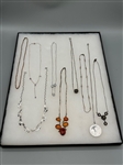 (9) Sterling Silver Necklaces