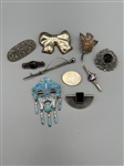 (10) Sterling Silver Brooches