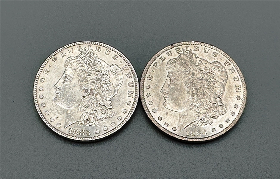 (2) Morgan Silver Dollar 1883-O and 1884-O