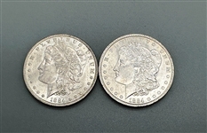 (2) 1884-O Morgan Silver Dollars