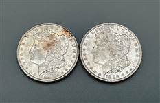 (2) 1886-P Morgan Silver Dollars