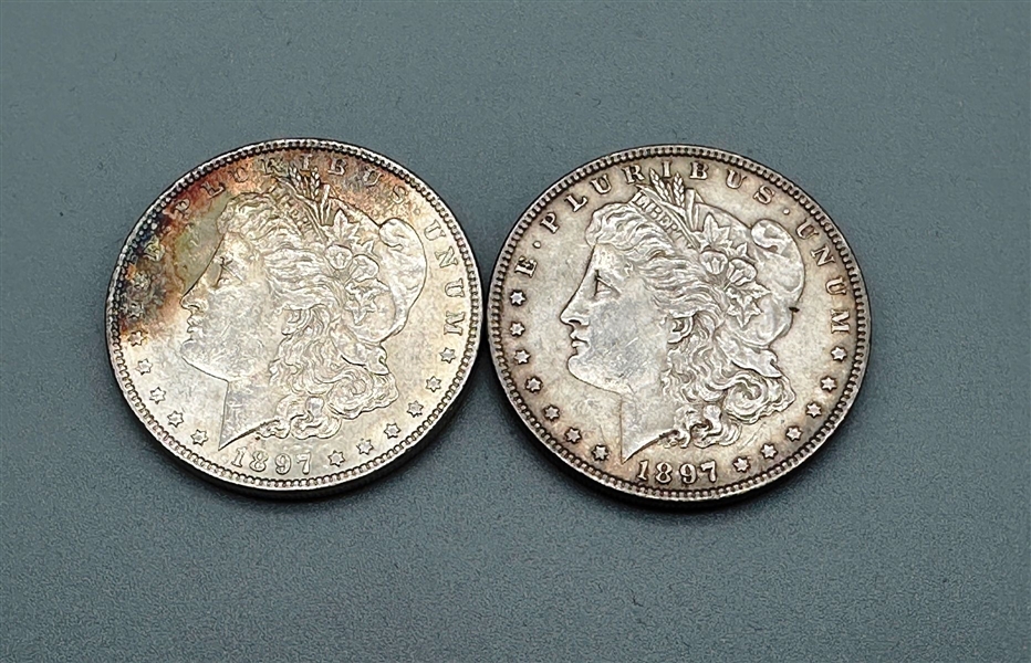 (2) 1897-P Morgan Silver Dollars