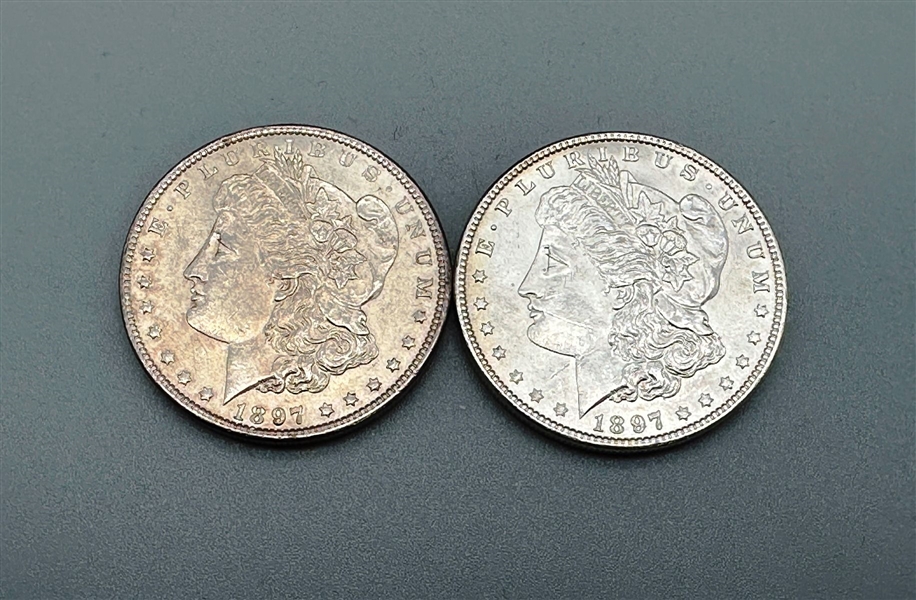 (2) 1897-P Morgan Silver Dollars