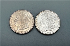 (2) 1897-P Morgan Silver Dollars