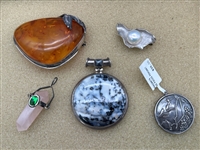 (5) Sterling Silver Pendants