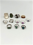 (12) Sterling Silver Rings 