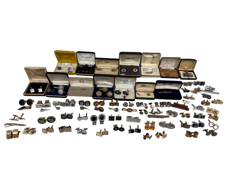 (74) Pairs of Cuff Links and Tie Tacks Some Original Boxes