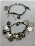 (2) Sterling Silver Charm Bracelets