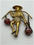 Rice Weiner Louis C. Mark Designed 1940s Chinese Water Boy Brooch