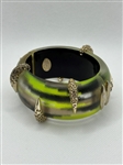 Alexis Bittar Handcrafted Hinged Bangle Bracelet