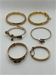 (6) Gold Filled Bangle Bracelets