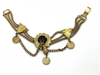 Victorian Fancy Gold Filled Mourning Bracelet