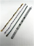 (4) Sterling Silver and Gemstone Bracelets