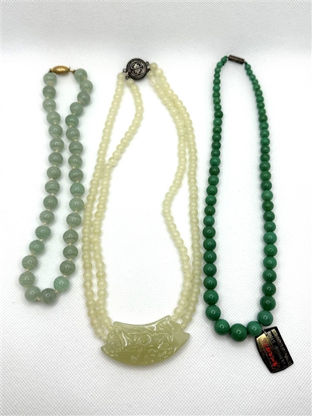 (3) Jade Necklaces