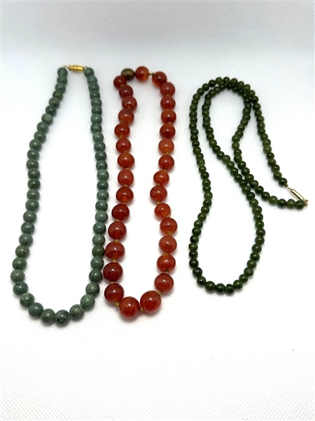 (3) Jade Necklaces