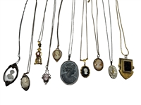 (10) Group of Cameo Necklaces