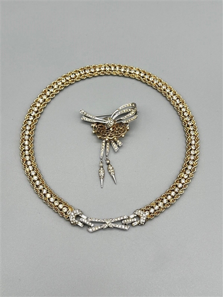 Boucher Choker and Matching Bow Brooch