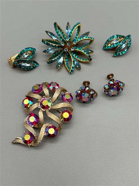 (2) Brooch and Earring Sets; Kramer, Austria