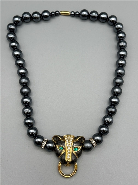 Kenneth Jay Lane Panther Choker Necklace