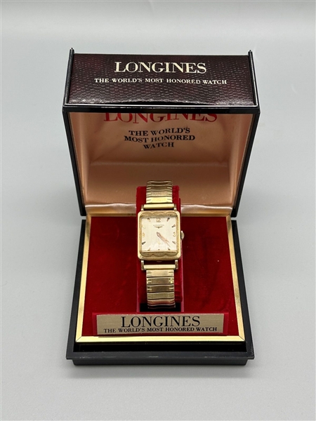 14k Gold Mens Longines Dress Watch Belonging to Alan Ruben Olympic Champion 1972