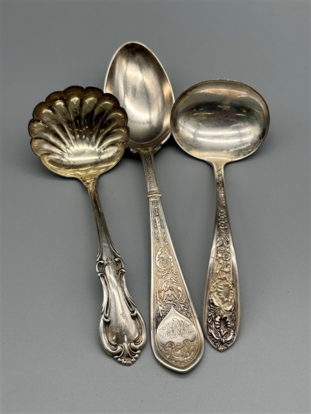 (2) Sterling Silver Ladles, (1) Sterling Spoon