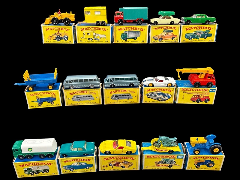 (15) Lesney Matchbox Cars in Original Boxes MINT