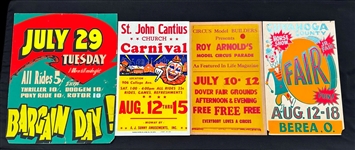 (4) Carnival Fair Advertising Posters