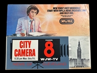 (2) TV News Radio Stations Advertising Posters