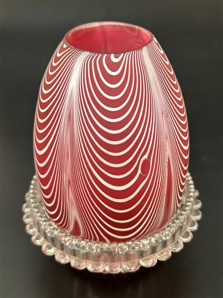 Cranberry Swirl Fairy Lamp