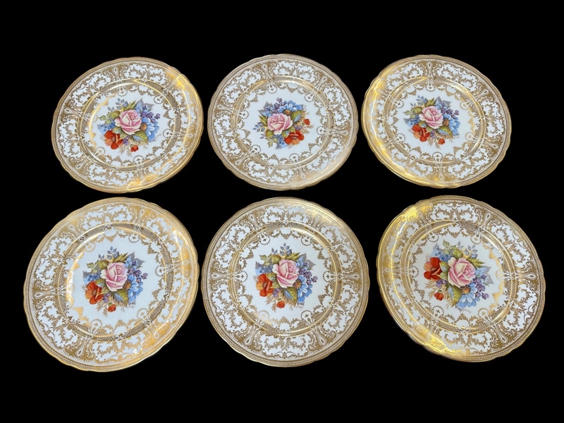 (6) Aynsley England Plates