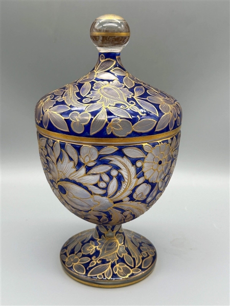 Julius Mühlhaus in Haida, Bohemia Lidded Compote