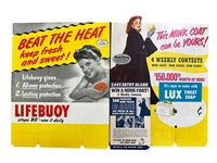 (2) Store Advertising Displays Lux Toilet Soap and Lifebuoy Health Soap