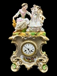 After Jacob Petit French Porcelain Figural Clock
