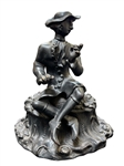 Bronze Figural Group Man on Stump