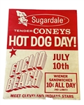 Euclid Beach Hot Dog Day! Sugardale Tender Coney Advertising Sign