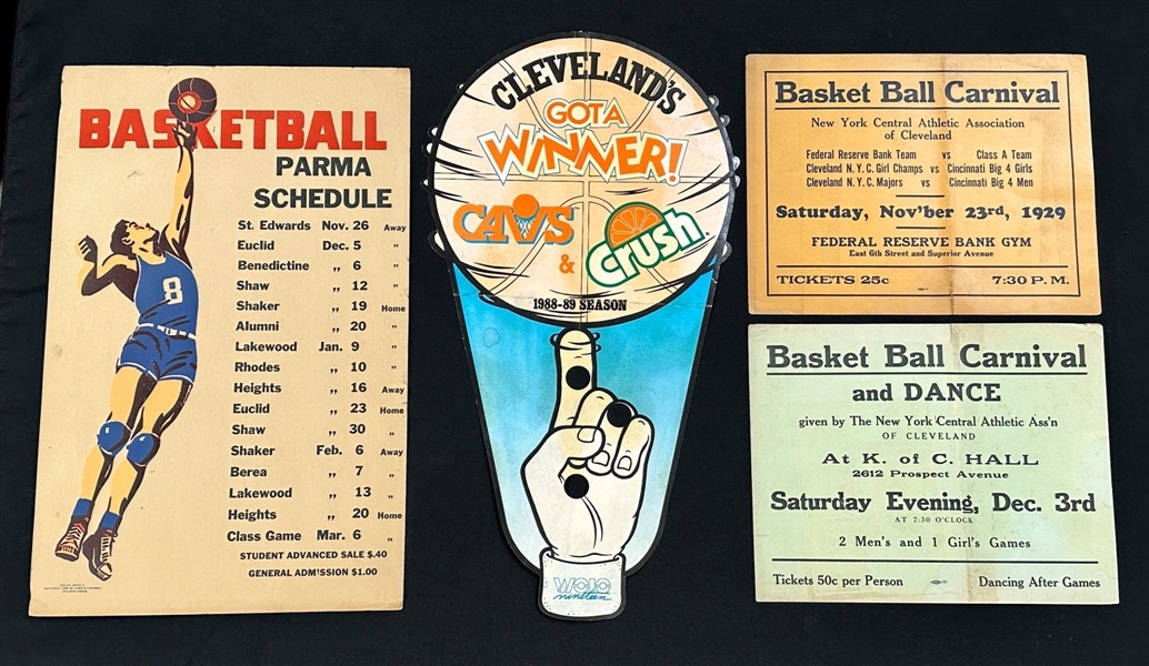 (4) Basketball Carnival Dance and Schedule Signs