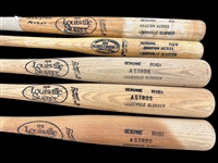 (5) Houston Astros Full Size Professional Louisville Slugger Bats
