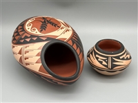 (2) Geraldine Sandia Pottery Vessels