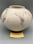 Burnished Horsehair Earthenware Pottery Vessel by Michael Morier