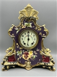 William Gilbert Porcelain Case Clock Hand Painted
