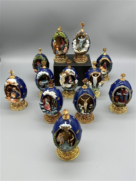 (12) House of Faberge Eggs Franklin Mint