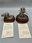 (2) Chilmark Pewter Figurines COAs; Now or Never, Buffalo Stalker Crow