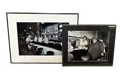 (2) Framed Lunch Counter Black & White Photos