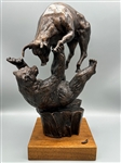 William Dean Kilpatrick Composite Over Metal Sculpture; Bull and Bear