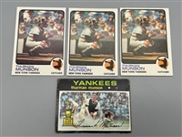 (4) Group of Thurman Munson Baseball Cards