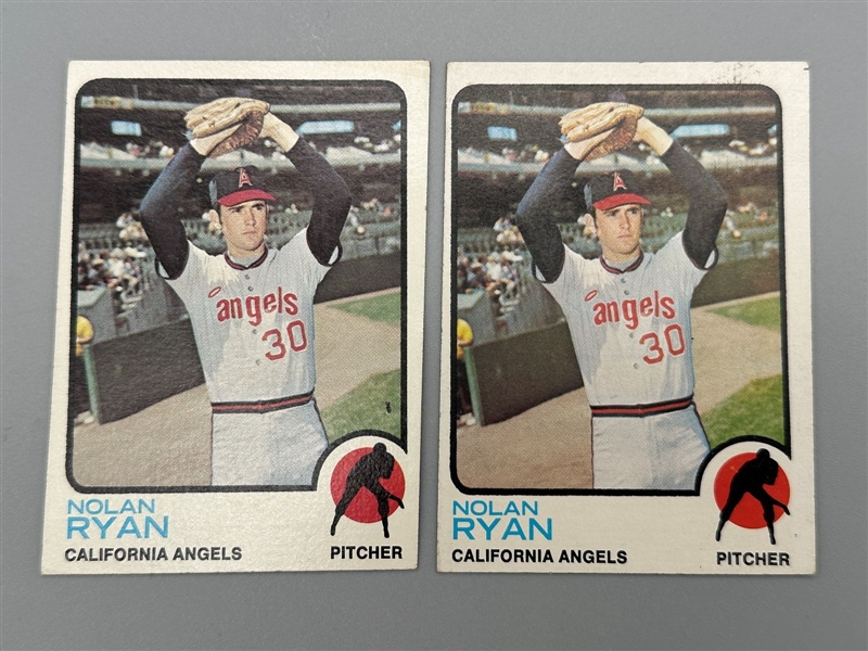 (2) 1973 Nolan Ryan Topps #220 Baseball Cards