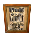 Hippodrome Theatre Cleveland Now Playing Vaudeville Vintage Poster