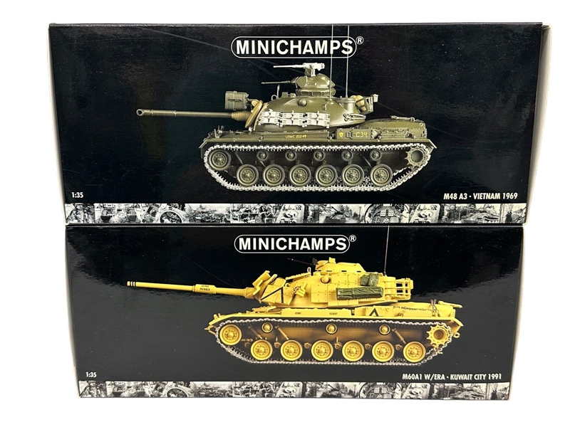 (2) Mini Champs War Tanks in Original Boxes